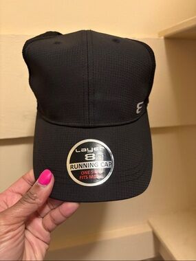 Layer 8 Black Performance Running Cap